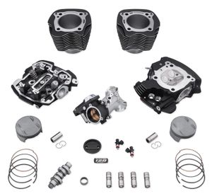 Harley-Davidson Accessories Go big or go home. With the largest displacement of any Harley-Davidson Stage Kit, this 107CI to 128CI Stage IV Kit is designed to deliver maximum horsepower - all the way to the redline. Packaged with patent-protected cylinder technology, it allows for the largest bolt-on engine upgrade to any Milwaukee-Eight motor. Features new CNC-ported heads with 1mm bigger valves and fully machined combustion chambers. It's designed to run wide open at high-end RPMs and provide a significant boost of torque from cruising speed. You'll feel the difference as soon as you twist the throttle. Delivers increased response throughout the entire RPM range. Provides thrilling acceleration when twisting the throttle. Maintains flat torque curve from cruising RPM to redline. Can be installed without removing the engine from chassis. Includes CNC Ported Cylinder Head with CNC machined chamber and 1mm larger valves, 128 Stage IV Timer cover, SE8-517 High-Lift Cam, Forged High Compression Pistons. Also includes High Performance Cam Bearing and High Performance Tappets, 4.31" Steel Sleeve Cylinders, 64mm Throttle Body and Cast Manifold, High Flow Injectors (5.5 g/sec). Pending 49-State U.S. EPA compliant.