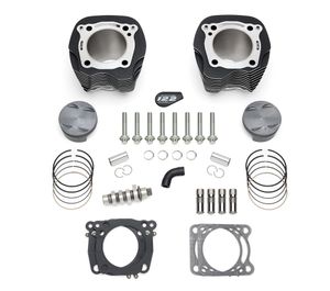 Harley-Davidson Accessories This Stage III kit has been developed to deliver the kind of real-world power increase Touring riders will feel each time they roll on the throttle. The bump up in displacement and compression paired with a Screamin' Eagle SE8-511 camshaft deliver a significant increase in torque and power over stock and may restore the sensation of riding solo when you're loaded down with a passenger and gear. Black Highlighted. Delivers up to 31% more horsepower and 18% more torque compared to the Original Equipment engine configuration. This street-compliant performance kit has been designed and tested as a system by the performance experts at Harley-Davidson. Includes 4.155" Big Bore Bolt-On Cylinders, Forged 10.9:1 High Compression Pistons and Rings, SE8-511 Camshaft, High Capacity Tappets, Stage III Timer Cover Medallion. Includes Multi-Layer Coated Head Gaskets, Cylinder Base and Cam Cover Gaskets, most necessary gaskets and seals. Pending 49-State U.S. EPA compliant. Race only.