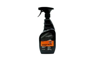 Harley-Davidson Accessories Specially formulated for denim paint, this handy quick detailer cleans and protects the silky matte finish. Just spray and gently wipe away oils, fingerprints and dust. 22 fl oz (650 ml) spray bottle.