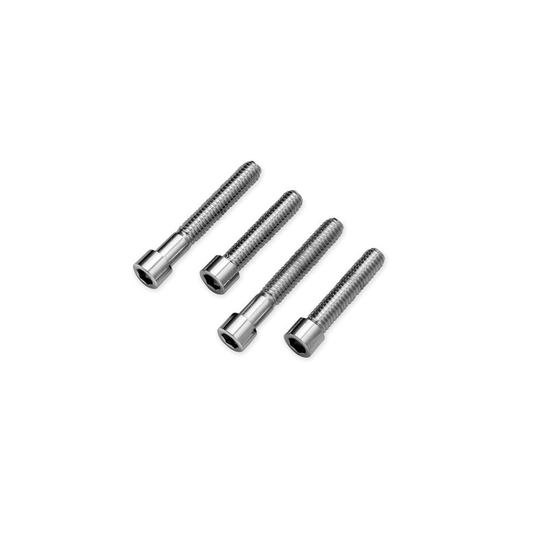 Harley-Davidson Accessories This Handlebar Clamp Hardware Kit finishes the show-winning look with brilliant chrome hardware. Manufactured to Original Equipment specifications, the kit replaces the zinc-plated exposed handlebar clamp bolts with chrome-plated socket head cap screws.