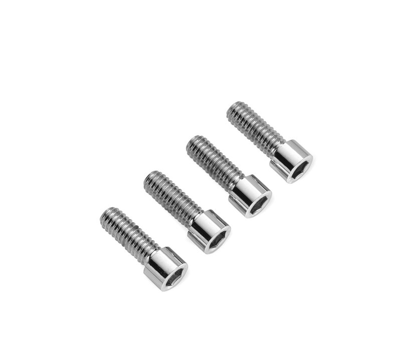 Harley-Davidson Accessories This Handlebar Clamp Hardware Kit finishes the show-winning look with brilliant chrome hardware. Manufactured to Original Equipment specifications, the kit replaces the zinc-plated exposed handlebar clamp bolts with chrome-plated socket head cap screws.