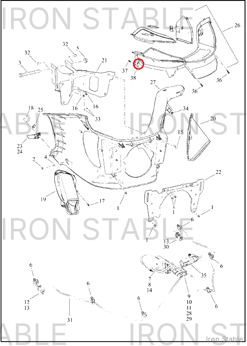 Harley-Davidson Screw, Flat Head