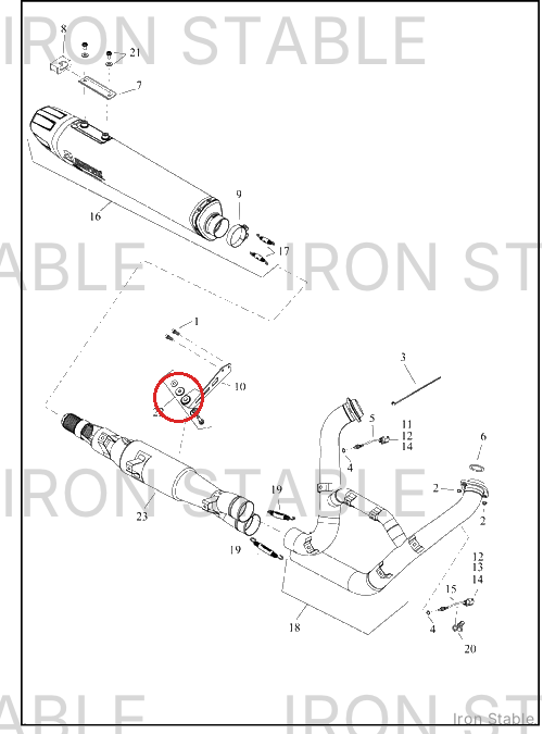 Harley-Davidson Kit, Scr, Exhaust Bkt
