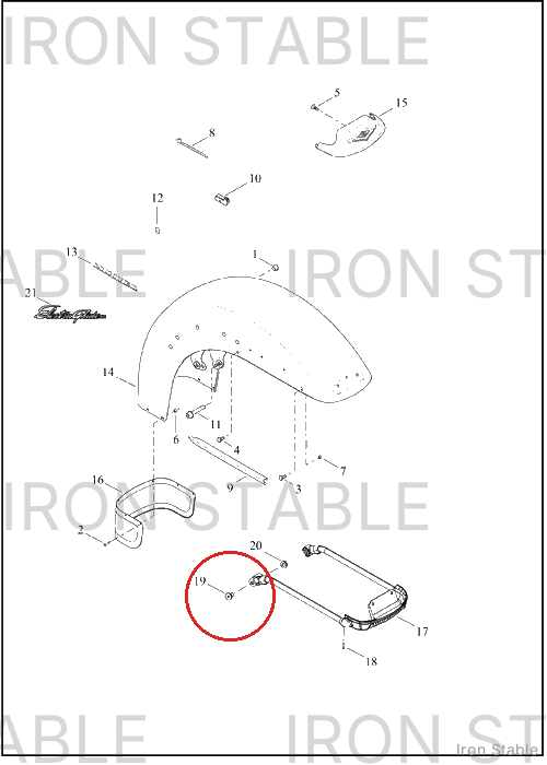 Harley-Davidson Screw, Cust, Washer Head, 1/4-20