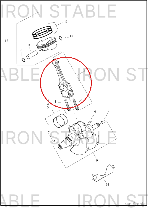 Harley-Davidson Screw, Cust, Conn Rod, M10x1.0