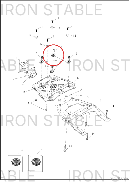 Harley-Davidson Screw, Cust, Shoulder Bolt, M7