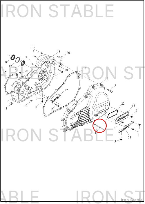 Harley-Davidson Screw, Cust, Primary Cover
