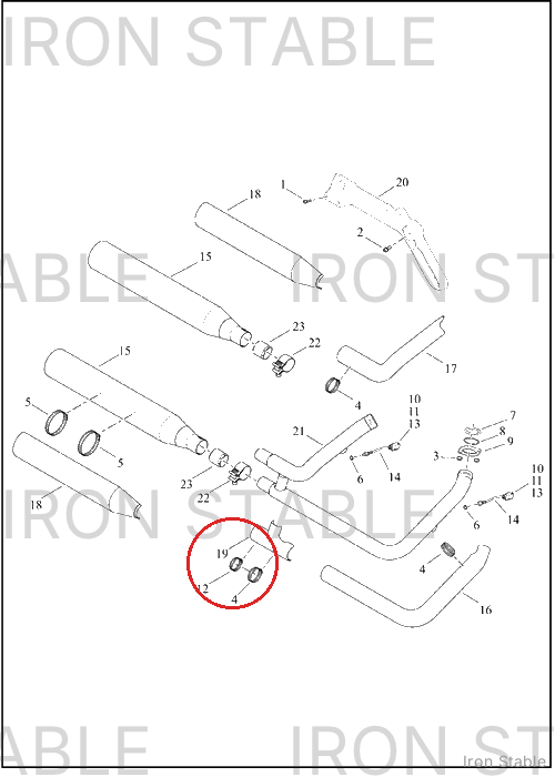 Harley-Davidson Clamp, Hose, Worm Drive, 12