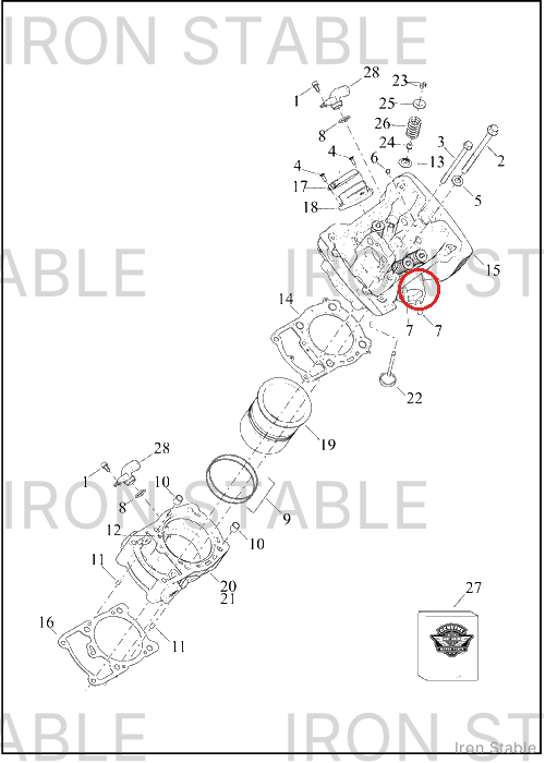 Harley-Davidson Stud, Exhaust Flange