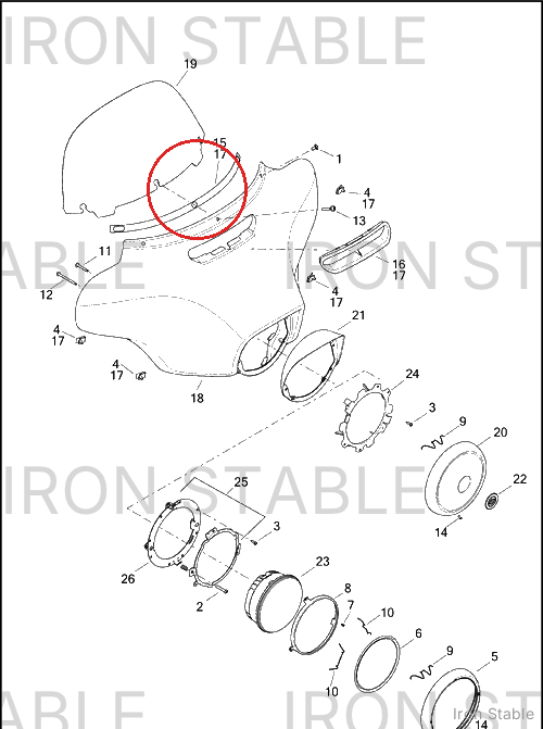 Harley-Davidson Tape, W'shield Mounting