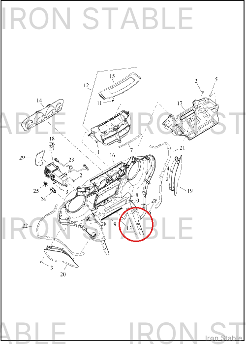 Harley-Davidson Pad, Protective, Dash Panel