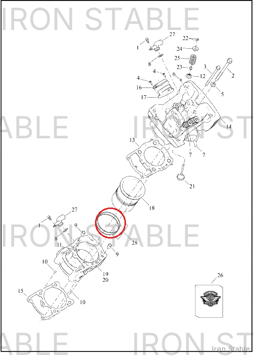 Harley-Davidson O-Ring, Liner, 69mm Bore