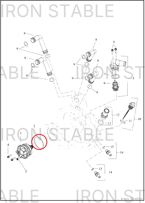 Harley-Davidson O-Ring, Water Pump, Body, Seal