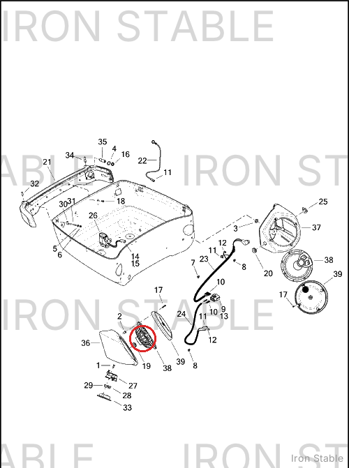Harley-Davidson Grommet, Rh Speaker Pod(Po)
