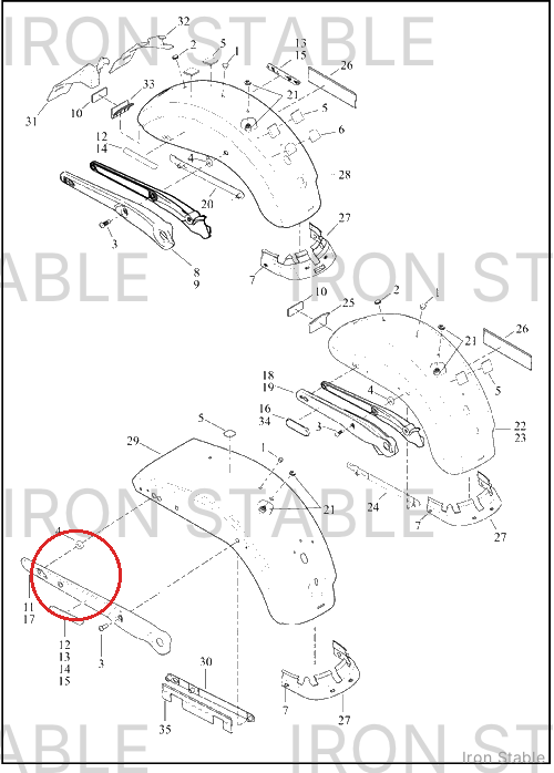 Harley-Davidson Spacer, Turn Signal, Rr