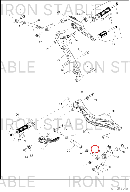 Harley-Davidson Hardware, Misc, Rod End, Brake, Lh Thd