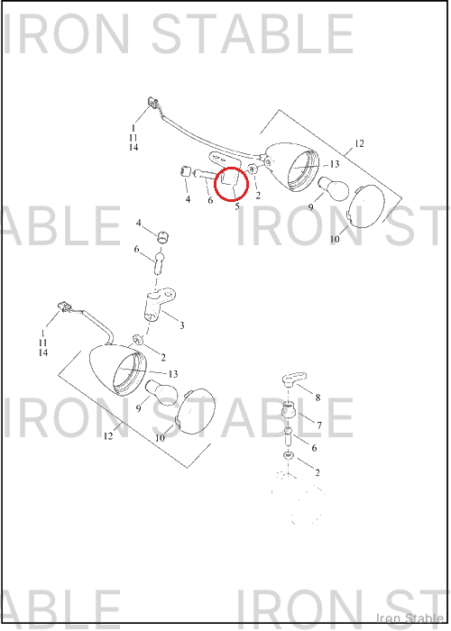 Harley-Davidson Bracket, Mounting, Lh Turnsignal Mount, B