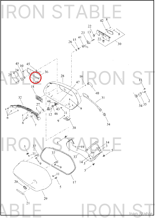 Harley-Davidson Label, Genl, Saddlebag Latch
