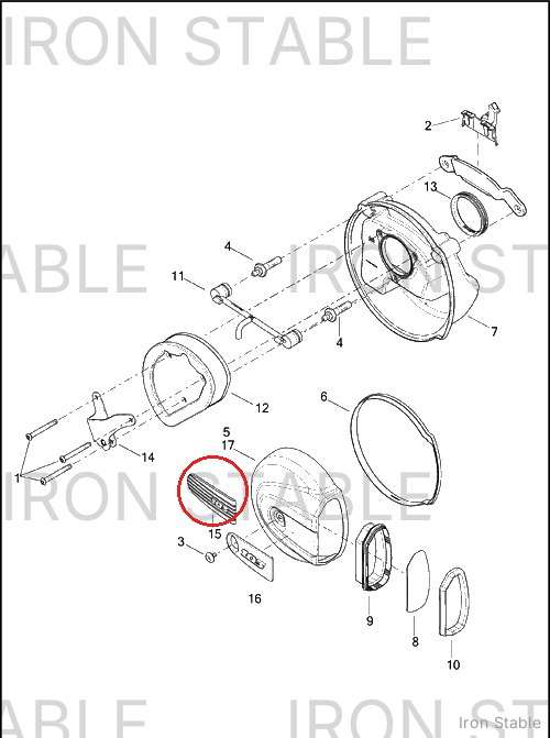 Harley-Davidson Gen Warn Label, A-C Cover, Chrome
