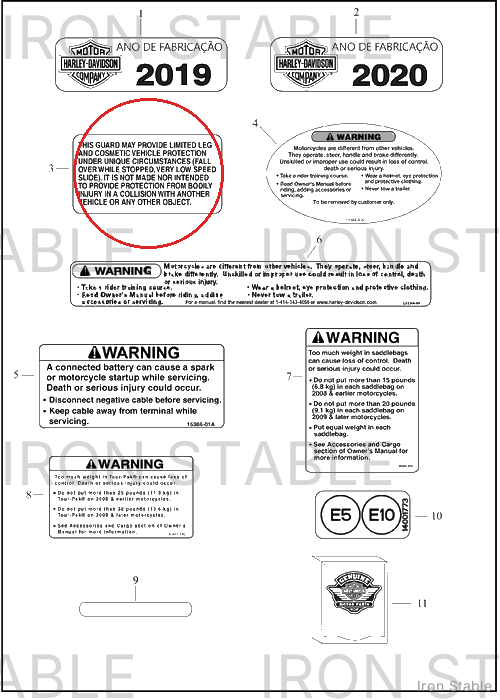 Harley-Davidson Label, Genl Wrn, Brz