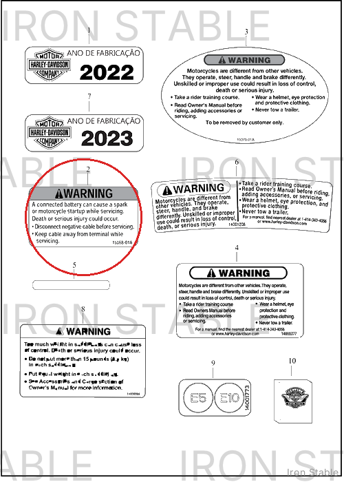 Harley-Davidson Label, Genl Wrn, Brz