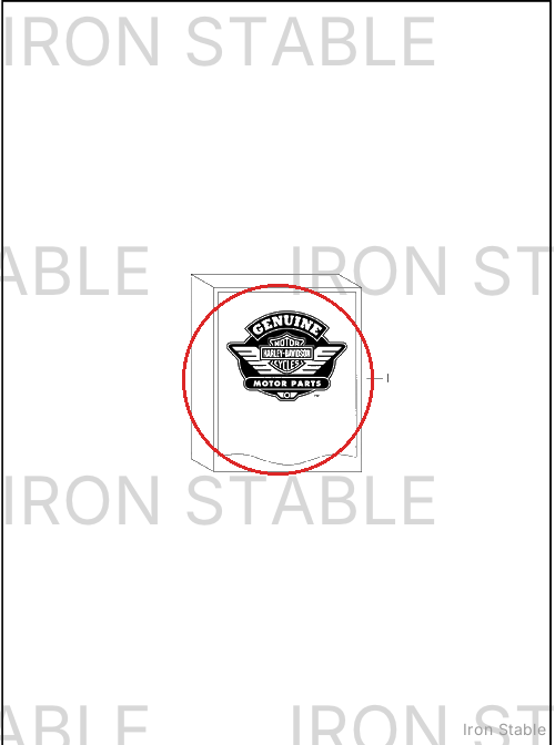 Harley-Davidson Label, Spcl Wrn, Dot 4, Chn