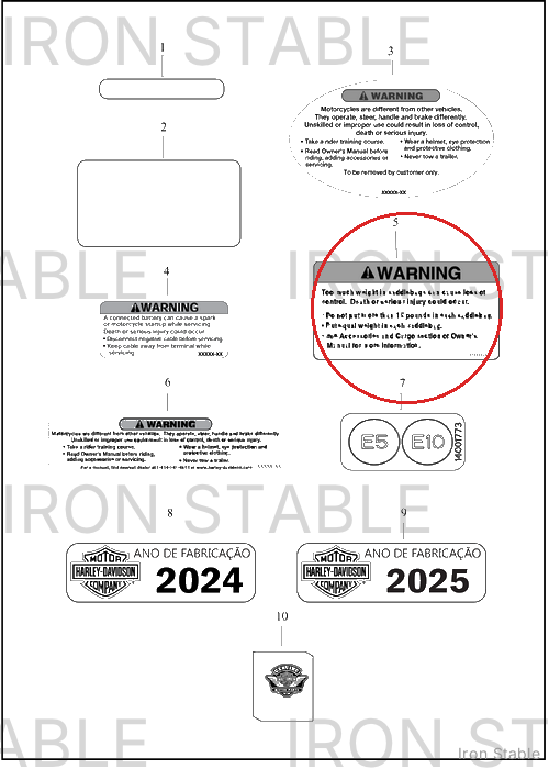 Harley-Davidson Label, Genl Wrn, S-Bag, Brz