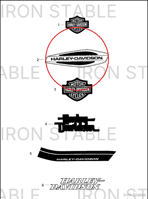 Harley-Davidson Medallion, Lh-F'tank