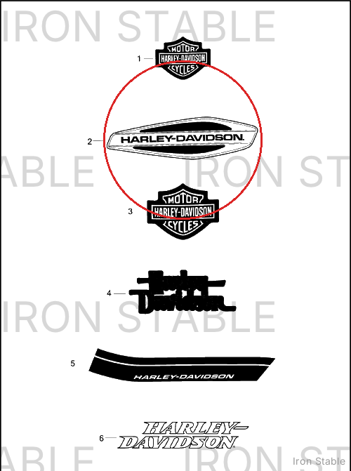 Harley-Davidson Medallion, Rh-F'tank