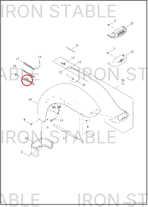 Harley-Davidson Nameplate, Front Fndr, Flhtk