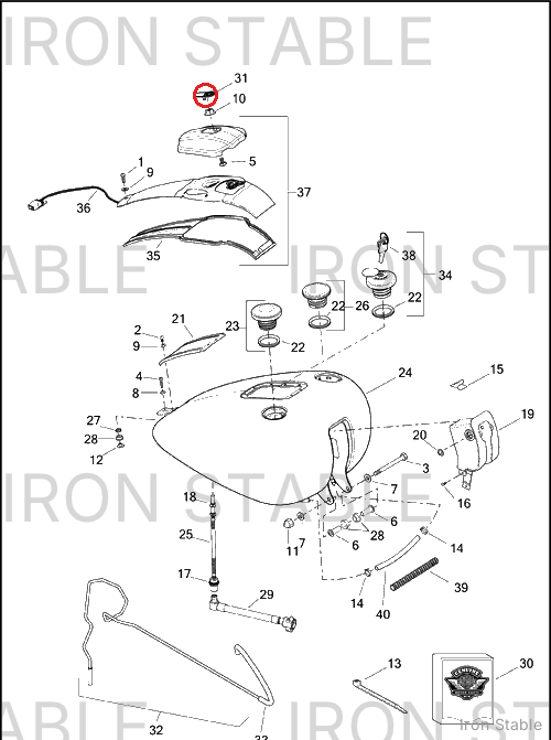 Harley-Davidson Medallion, Tank Console