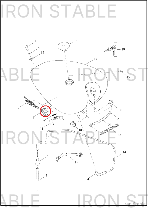 Harley-Davidson Medallion, Lh-F'tank