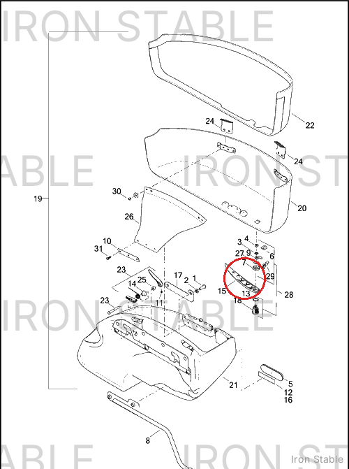 Harley-Davidson Medallion, Rh-Saddlebag
