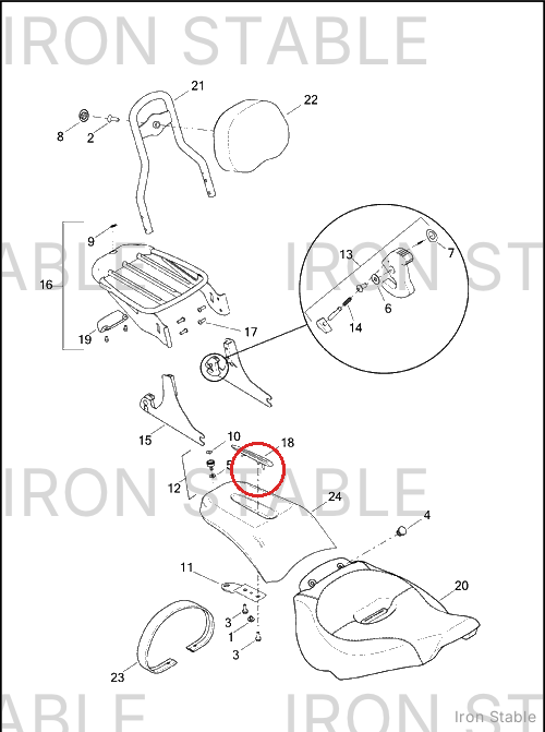Harley-Davidson Medallion, Seat Pillion