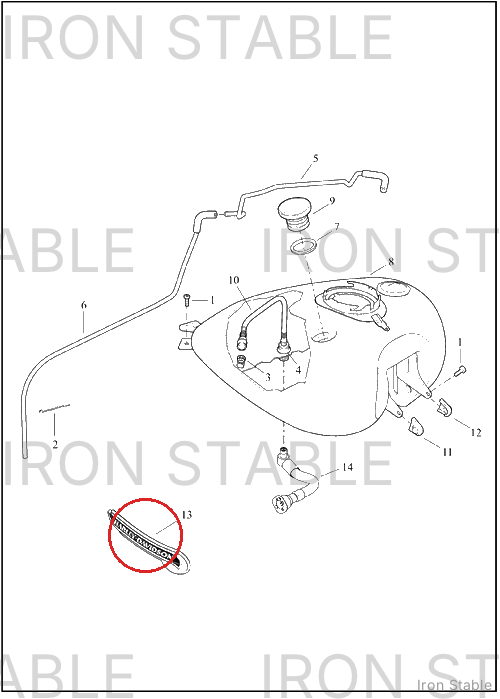 Harley-Davidson Medallion, Lh-F'tank