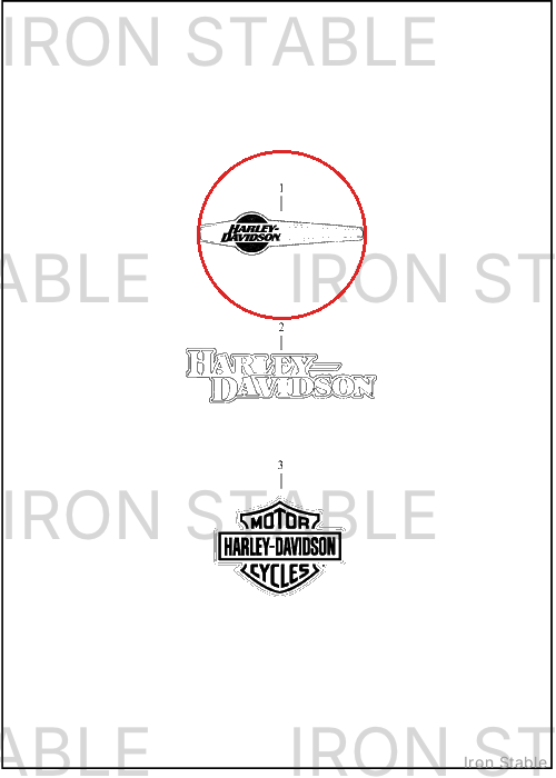 Harley-Davidson Medallion, Rh