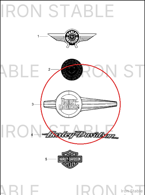 Harley-Davidson Medallion, Lh-F'tank