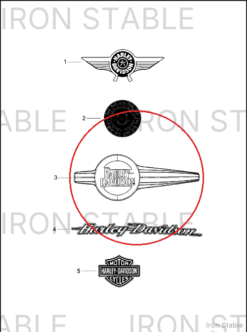 Harley-Davidson Medallion, Rh-F'tank