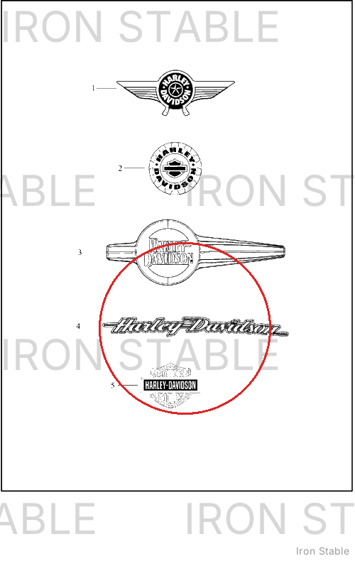 Harley-Davidson Medallion, Lh-F'tank