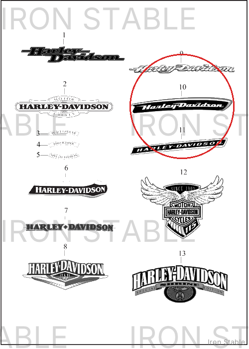 Harley-Davidson Medallion, Rh-F'tank