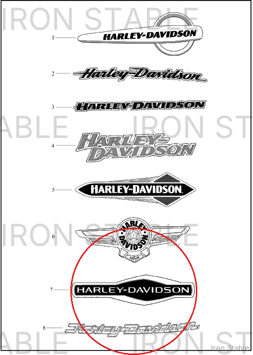 Harley-Davidson Medallion, Rh, Fuel Tank