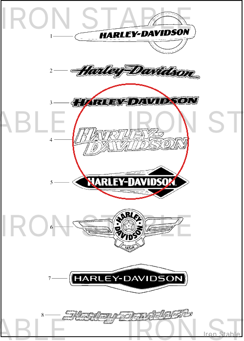 Harley-Davidson Medallion, Lh, Fuel Tank