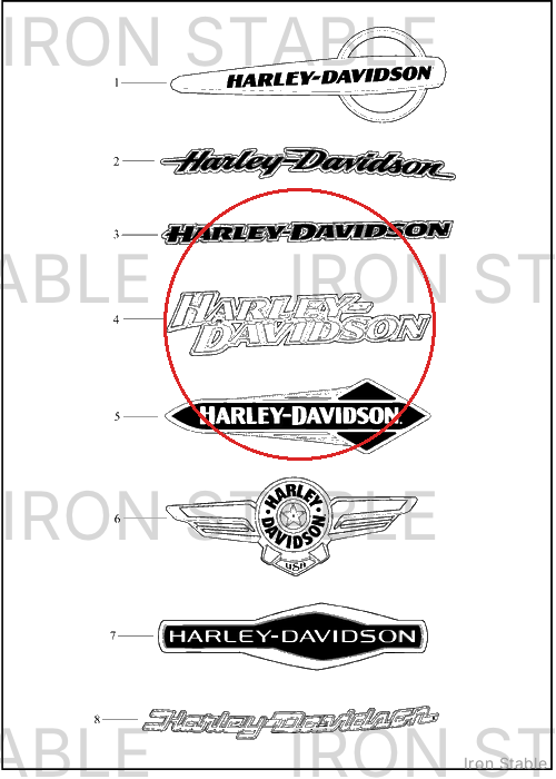 Harley-Davidson Medallion, Rh, Fuel Tank
