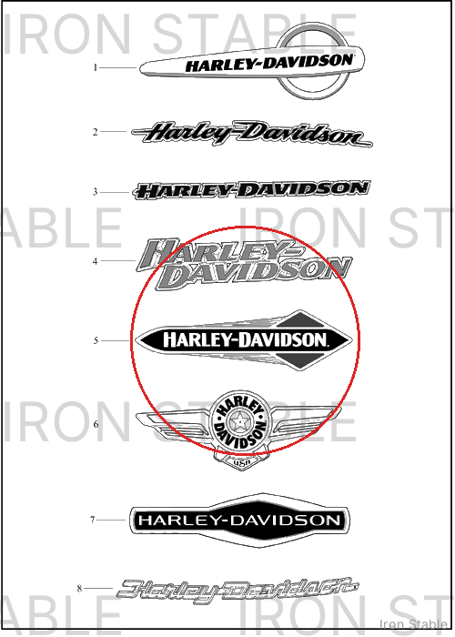 Harley-Davidson Medallion, Lh, Fuel Tank