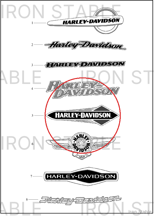 Harley-Davidson Medallion, Rh, Fuel Tank