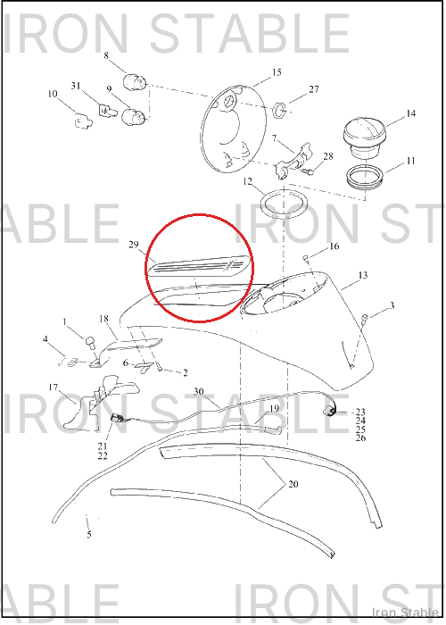 Harley-Davidson Medallion, Tank Console