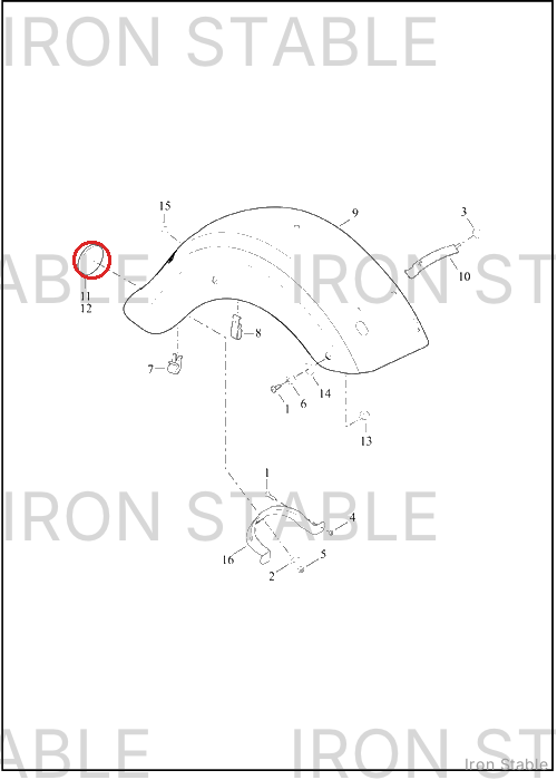 Harley-Davidson Medallion, Rear Fender