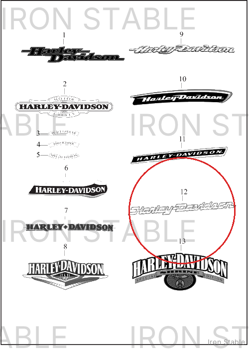 Harley-Davidson Medallion, Cust Color, Lh