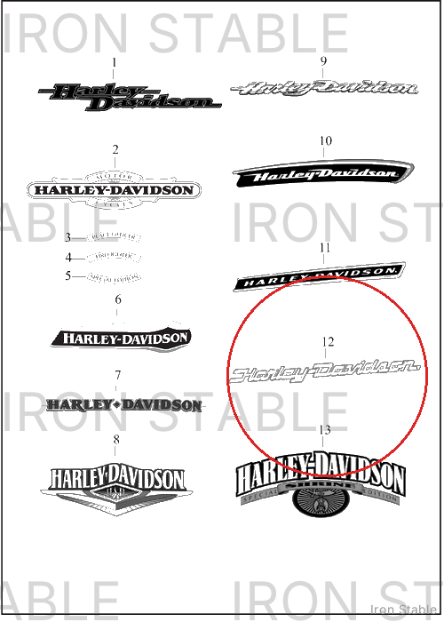 Harley-Davidson Medallion, Cust Color, Rh