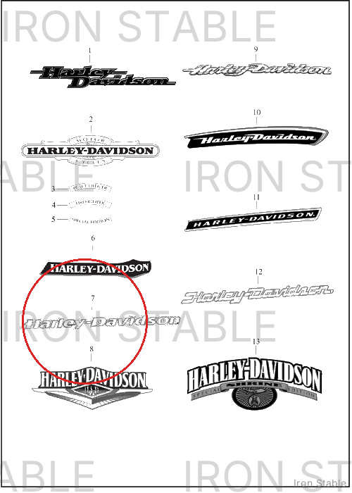Harley-Davidson Medallion, Lh, Fuel Tank